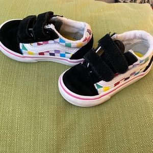 Vans Checkerboard Velcro Toddler size 5